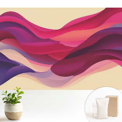 Tapeta s farebnými vlnami a abstraktnými tvarmi