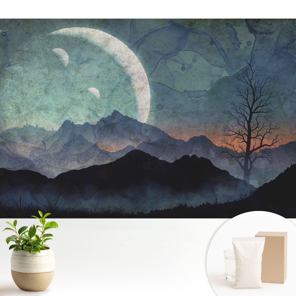 Tapeta Tajomné hory a mesiace