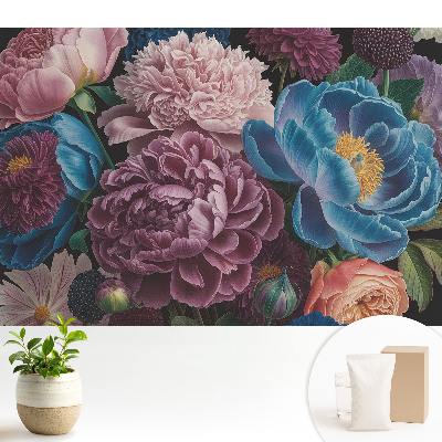 Luxusná tapeta Kvetinový vzor plný farieb