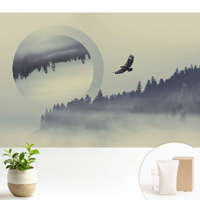 Tapeta na stenu Majestátny vták medzi hmlistými stromami