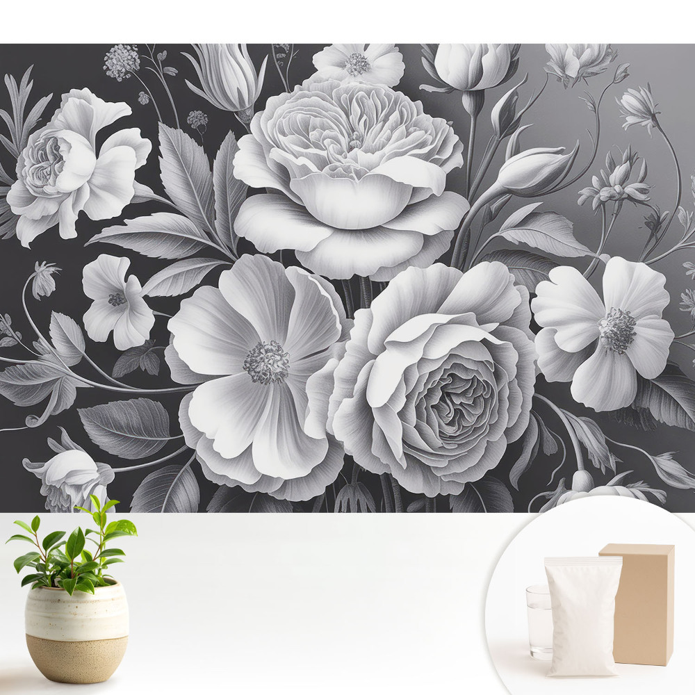 Tapeta Sivé kvety elegancia krása