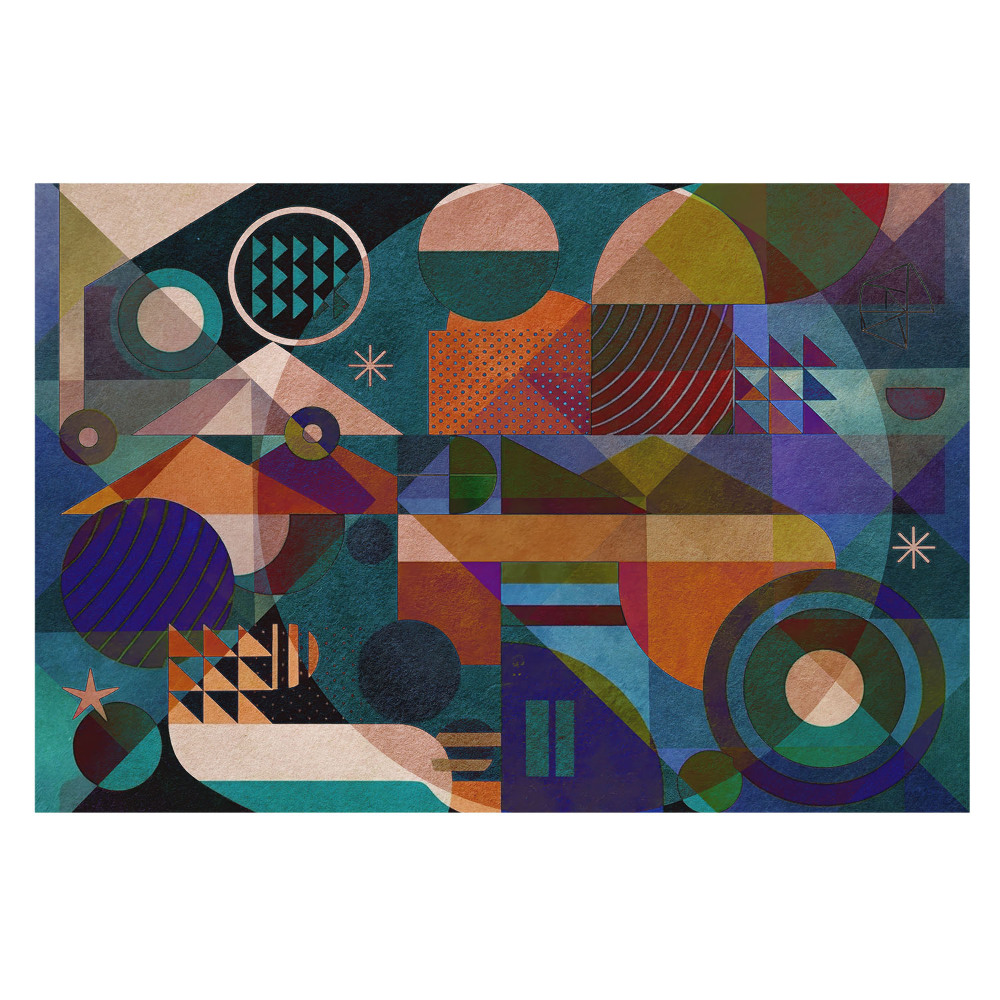 Tapeta s farebnou geometrickou abstrakciou
