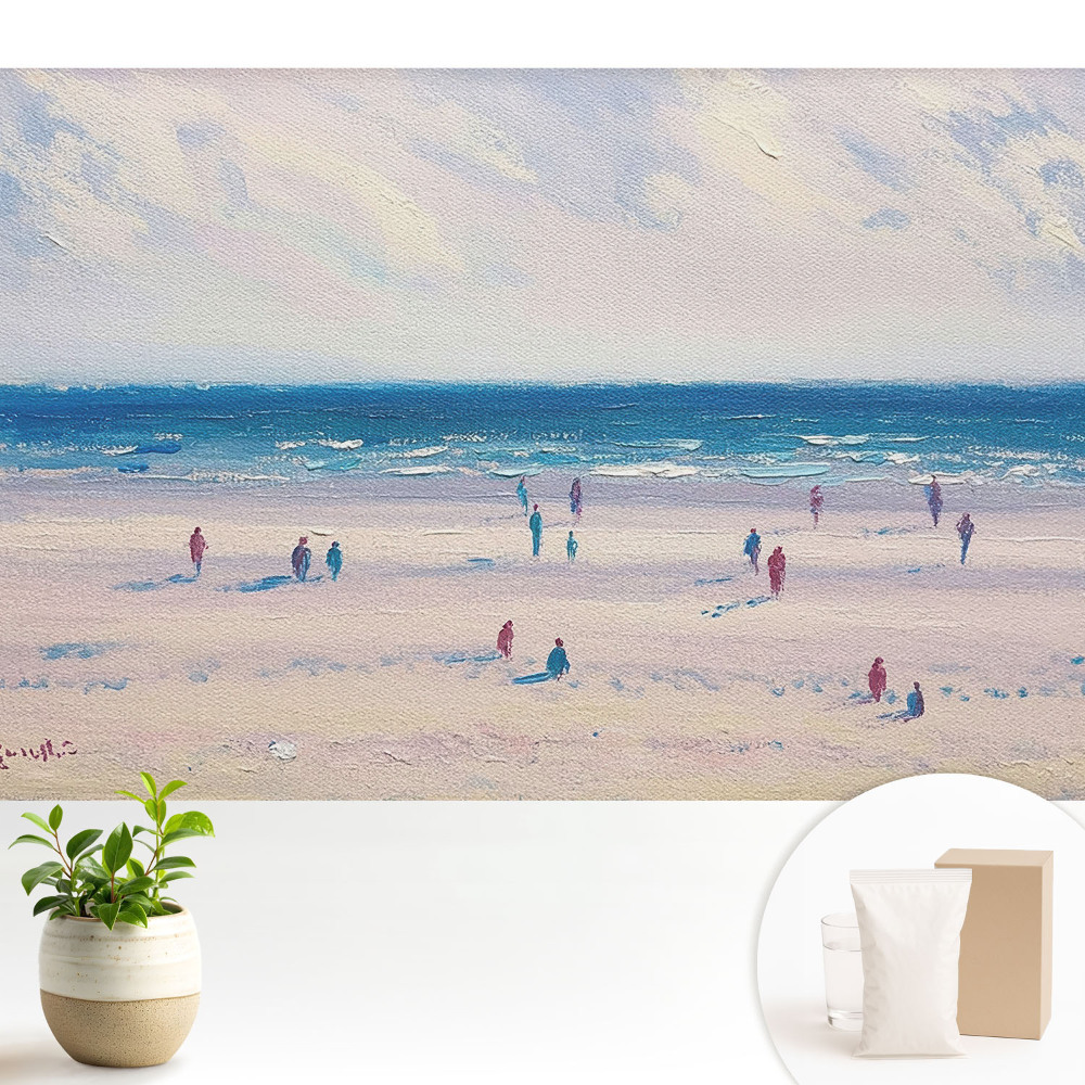 Tapeta na stenu Rozľahlá pláž pastelovej nostalgie
