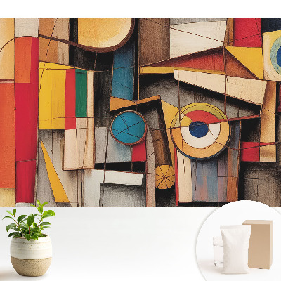 Tapeta do obývačky s abstraktnými farebnými formami