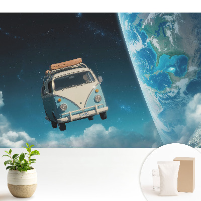 Tapeta na stenu s motívom vesmírneho výletu v karavane