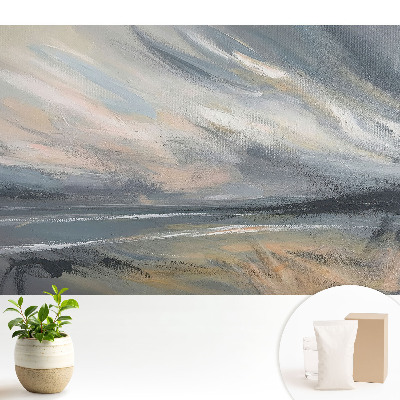 Tapeta Abstraktná krajina v dynamických odtieňoch sivej
