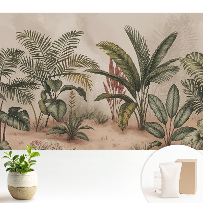 Tapeta Exotické listy v boho štýle