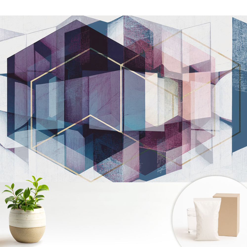 Tapeta na stenu Abstraktná farebná geometria