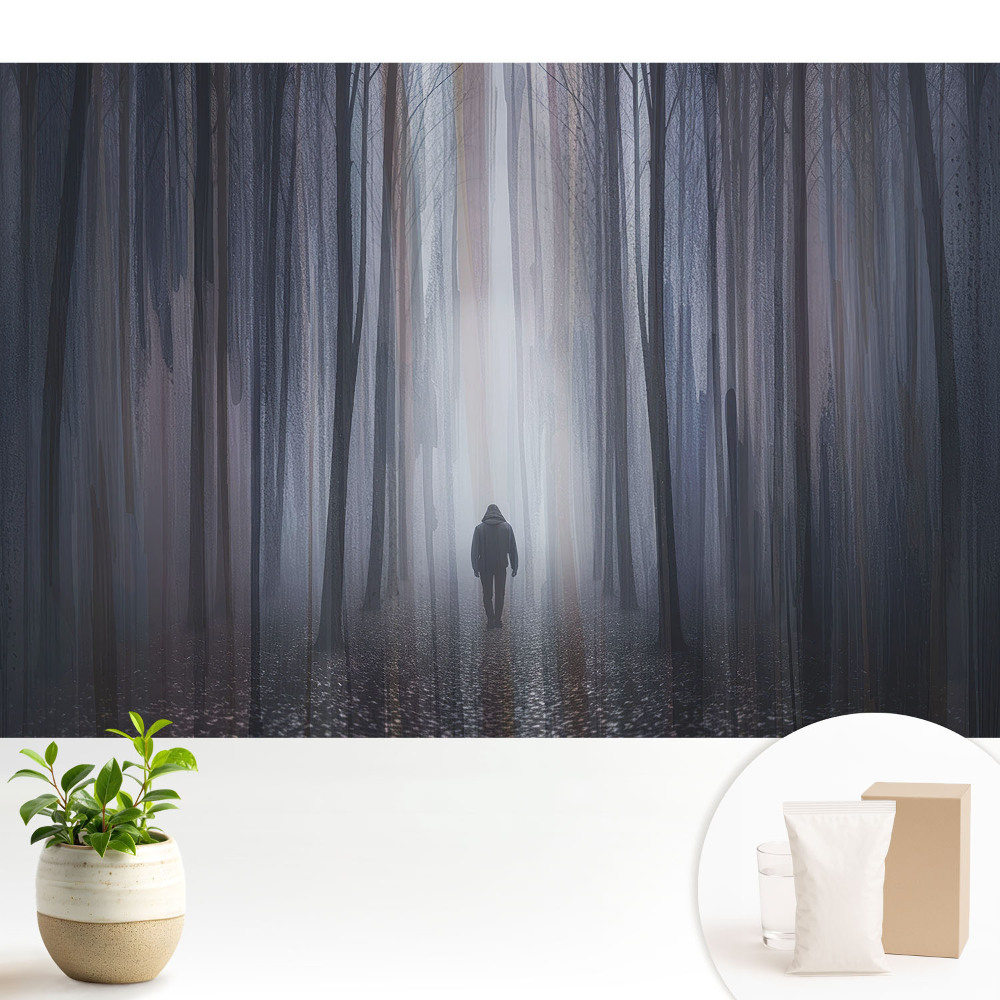 Luxusná tapeta Osamelá postava v tajomnom lese