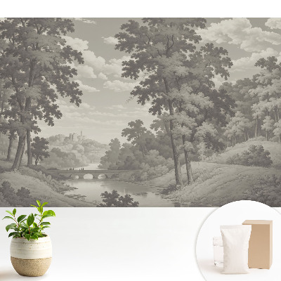 Tapeta s klasickou krajinou a mostom