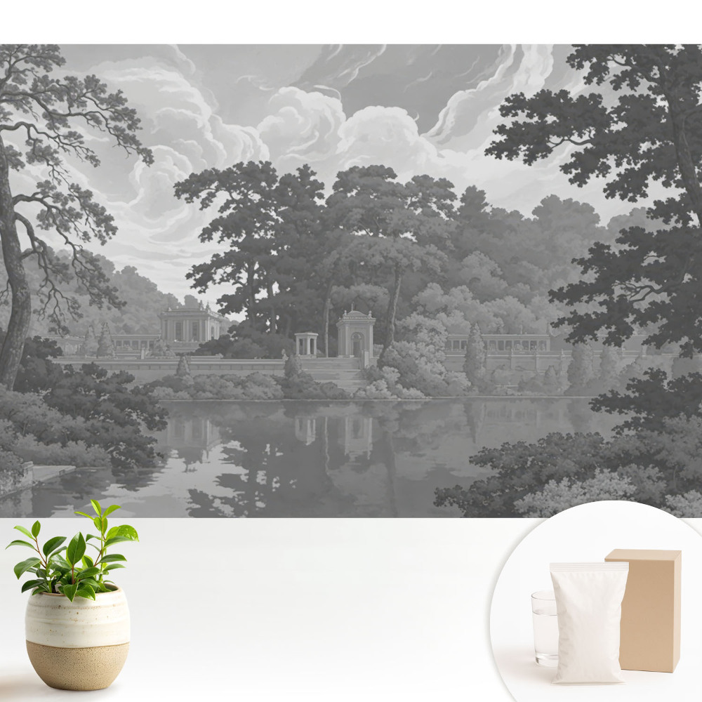 Luxusná tapeta Klasická krajina s jazerom a stromami