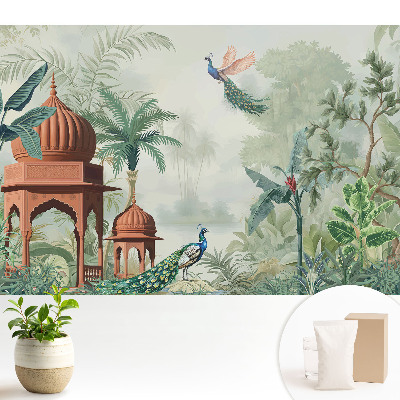 Luxusná tapeta s motívom exotickej záhrady v pokojnom štýle