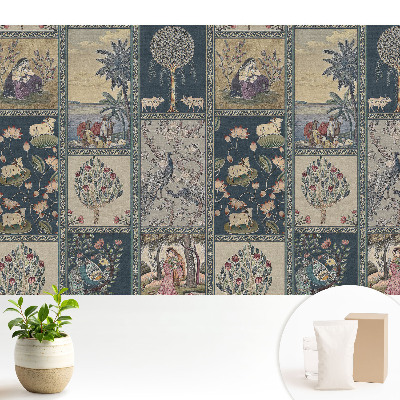 Tapeta s klasickou mozaikovou potlačou s motívom prírody