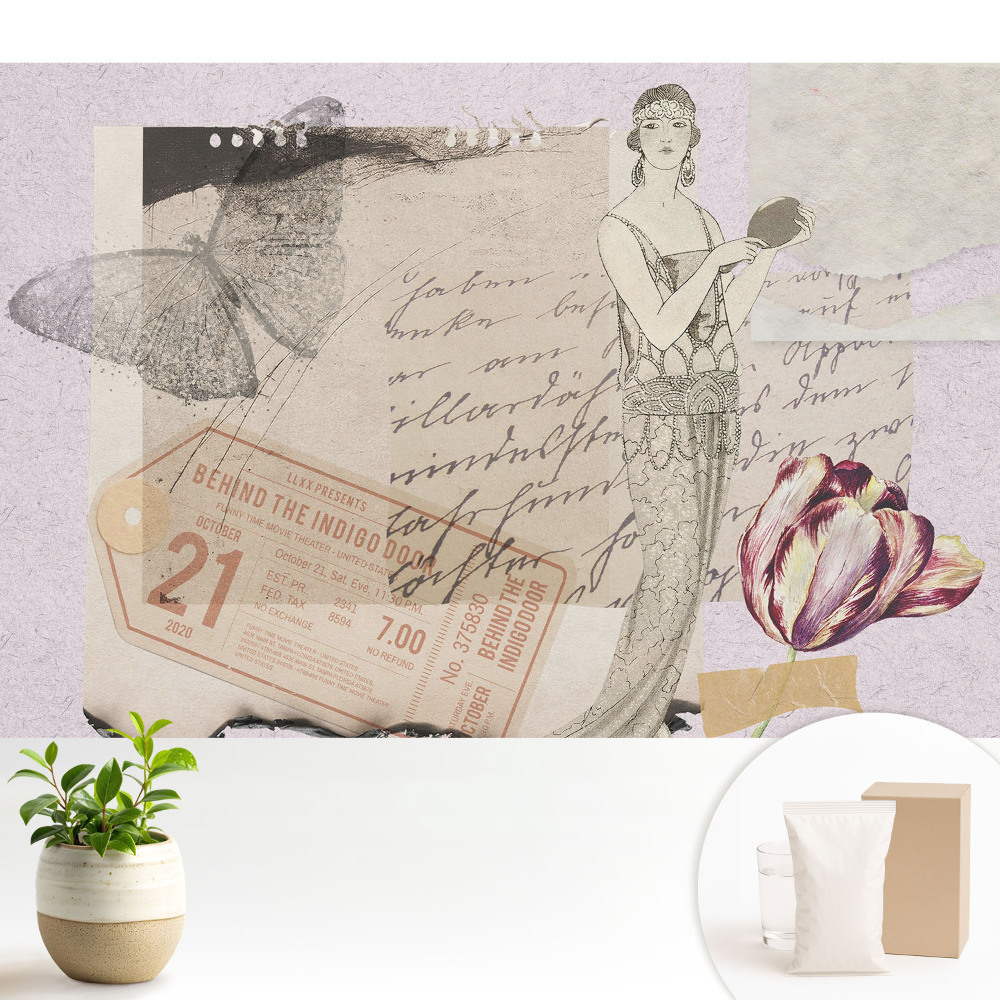 Tapeta na stenu Retro romantická koláž