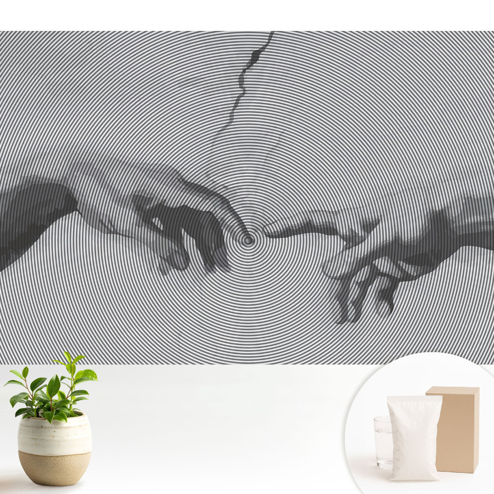 Tapeta Ruky v sústredných líniách