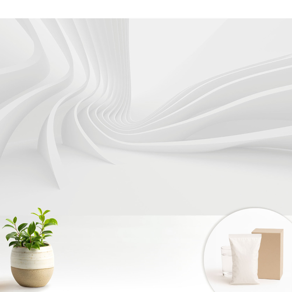 Tapeta na stenu Moderná elegancia bielych vlnitých línií