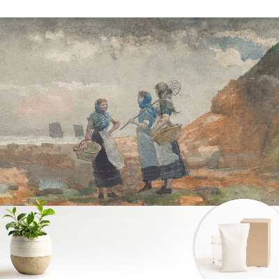 Tapeta do obývačky Ženy pri mori v tradičných krojoch