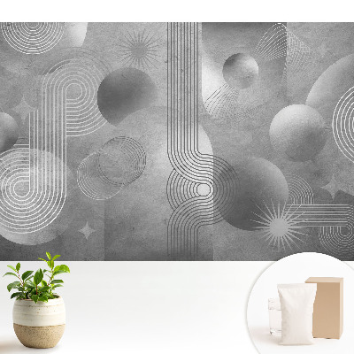 Tapeta na stenu Geometrické vzory v odtieňoch sivej