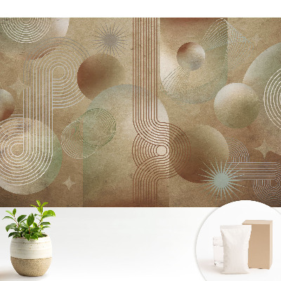 Tapeta s abstraktným retro geometrickým motívom