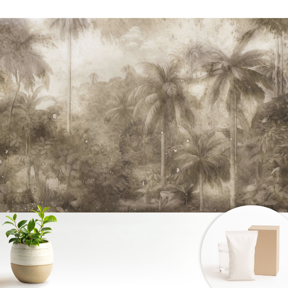 Tapeta Vintage tropická džungľa