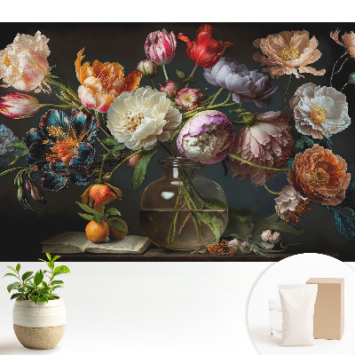 Tapeta s kvetinovým aranžmánom vo váze