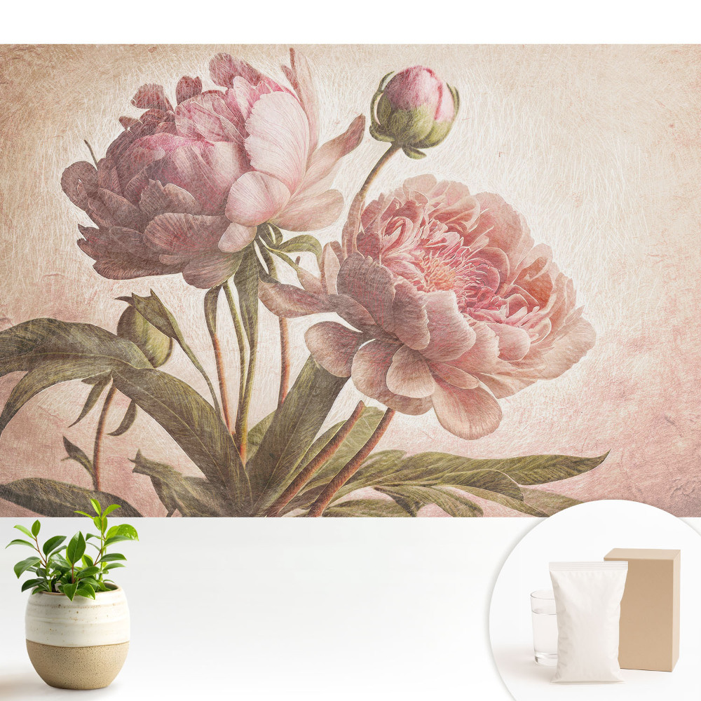 Tapeta Kvety pivoniek v klasickom štýle