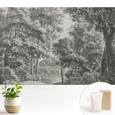 Tapeta Klasická lesná krajina harmónie a pokoja