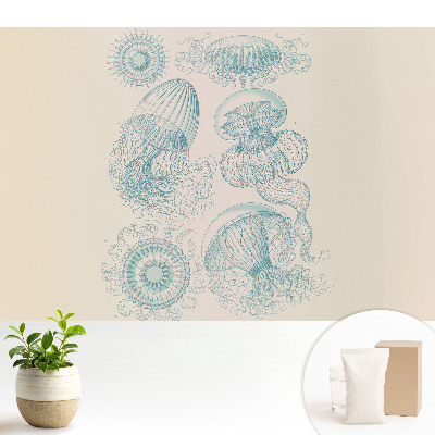 Tapeta s jemným vzorom morských medúz