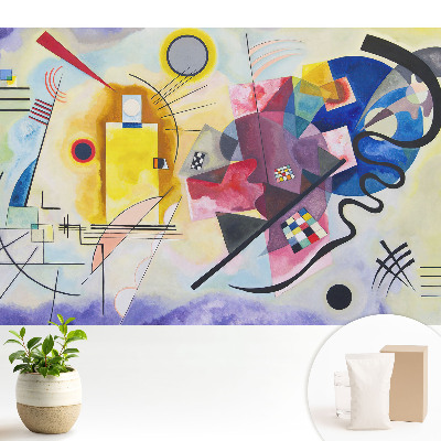 Tapeta na stenu s abstraktnými farebnými tvarmi