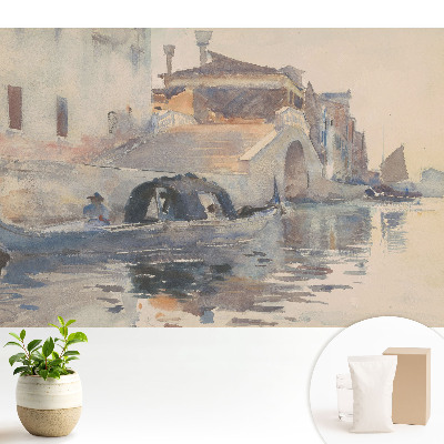 Tapeta Akvarelová scenéria Benátky harmónia vody