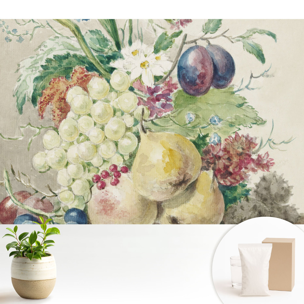 Tapeta na stenu Zátišie s ovocím a kvetmi