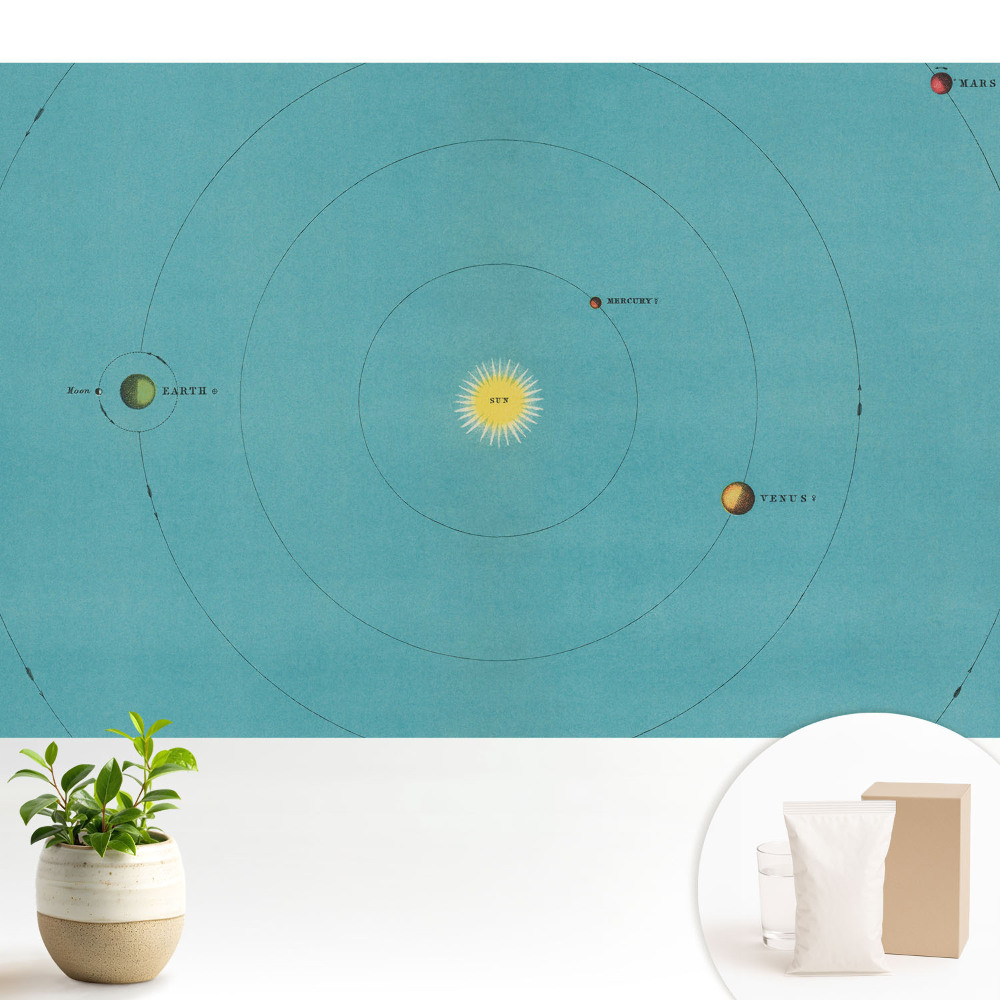 Tapeta Retro harmonický vzor slnečnej sústavy