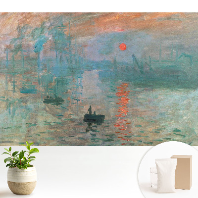 Tapeta Impresionistický prístav pri západe slnka