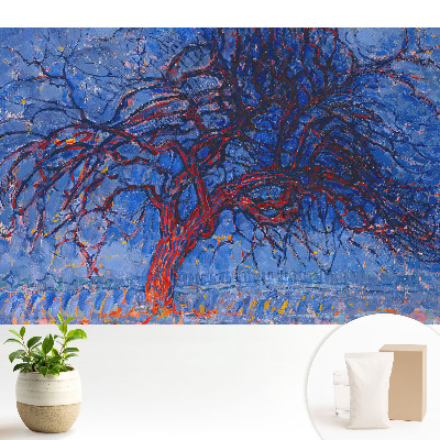 Tapeta do obývačky Expresívna abstrakcia modrej