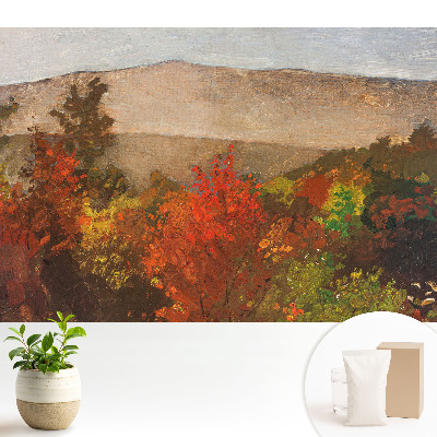 Tapeta do obývačky s motívom jesenných odtieňov a malebných hôr
