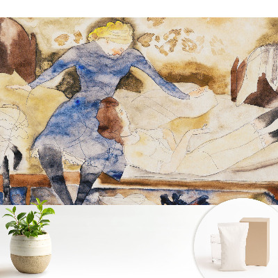 Tapeta do obývačky Romantická scéna v pastelových farbách