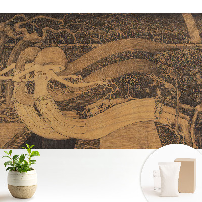 Luxusná tapeta s motívom mystickej secesnej prírody