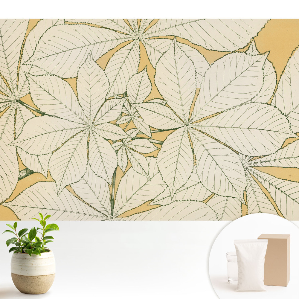 Tapeta do obývačky Štýl: minimalizmus, harmónia, listy, útulnosť