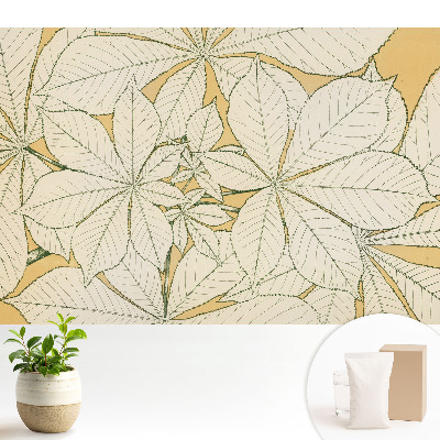 Tapeta do obývačky Štýl: minimalizmus, harmónia, listy, útulnosť