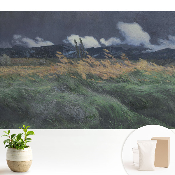 Tapeta do obývačky Krajina s oblakmi a vetrom