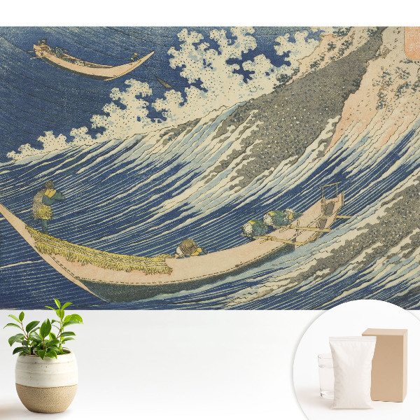 Tapeta na stenu Japonské lode na rozbúrených vlnách