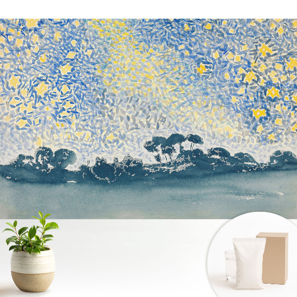 Tapeta na stenu Modrá a žltá obloha plná energie