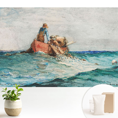 Tapeta do obývačky Rybári na mori