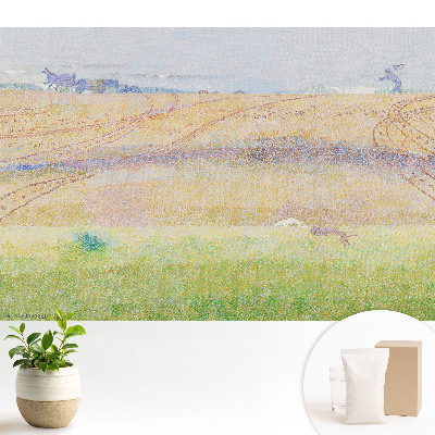 Tapeta na stenu Krajina v pastelových farbách plná života