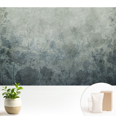 Luxusná tapeta Kvetinové motívy na sivom pozadí