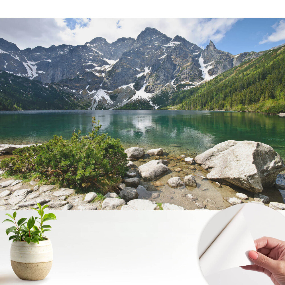 Tapeta Hory sa odrážajú v jazere