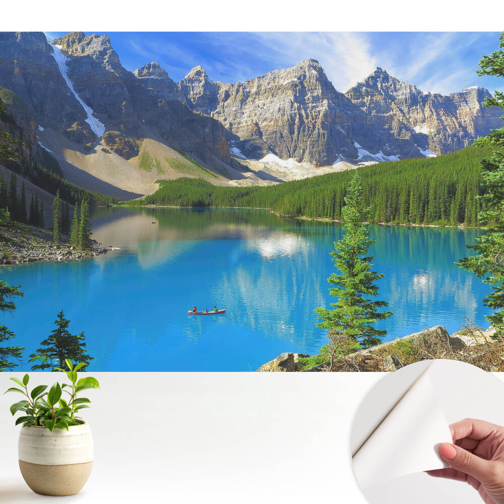 Tapeta do obývačky Hory, jazero, zeleň, harmónia