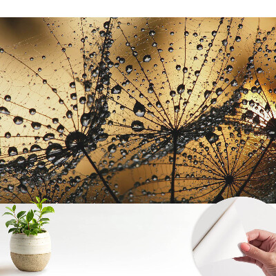 Luxusná tapeta Elegantné kvapky na sieti vo svetlých odtieňoch