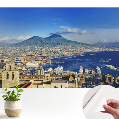 Tapety na stenu samolepiace Malebná krajina so sopkou a prístavom