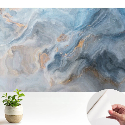 Tapety na stenu samolepiace Abstraktné modré a sivé vlny